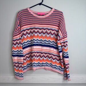 Lilly Pulitzer Pink and Blue Cotton Knit Top